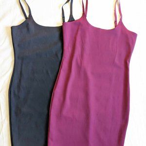 Parade Seamless Smoothing Dress. Black & Maroon (2 pack)